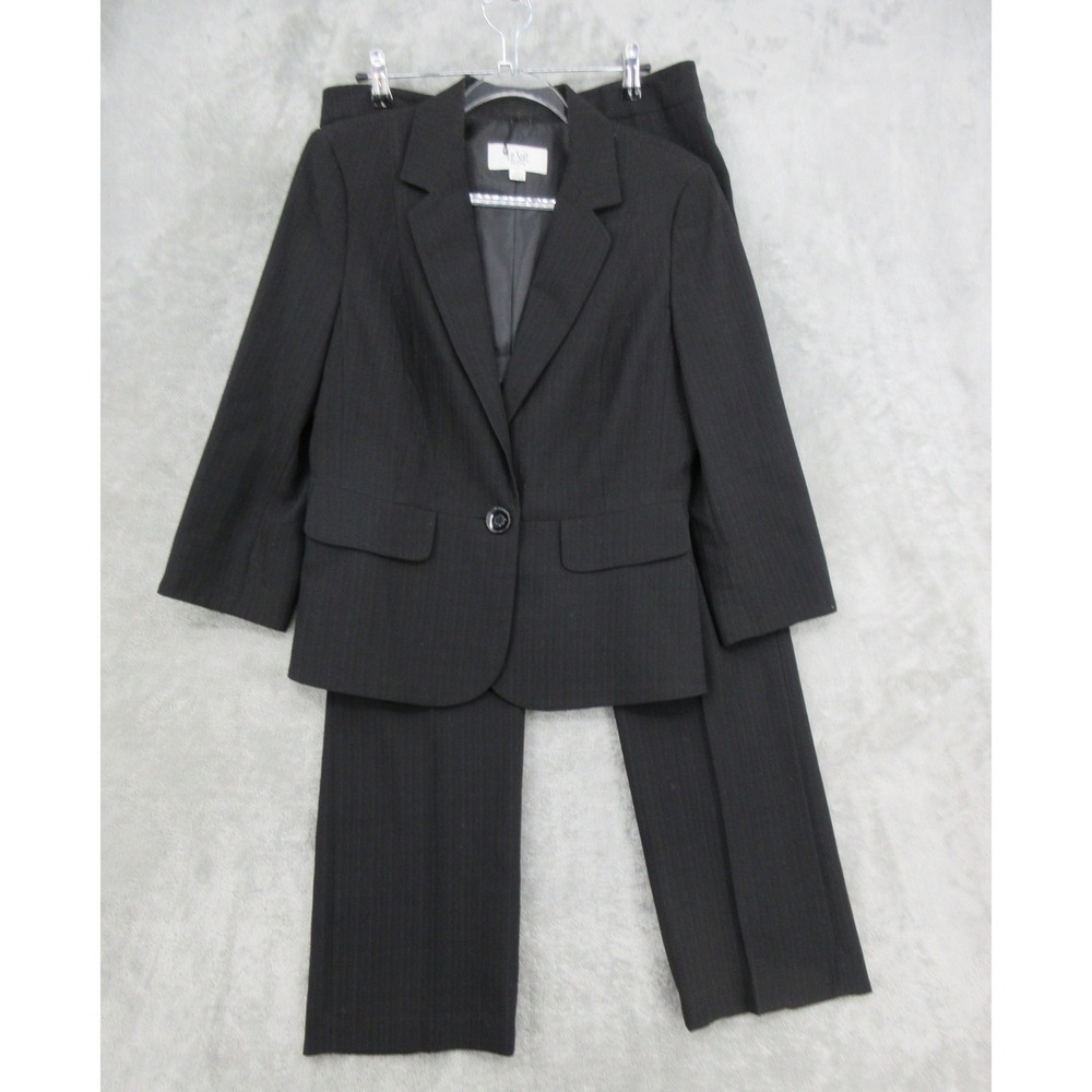 Le Suit Pant Suit Womens Size 10 Petite Blazer Trouser Career Classic Office